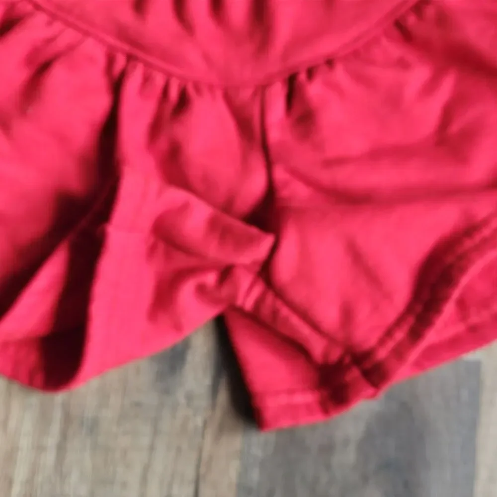 Vintage OshKosh B'gosh Red Fleece Skort Shorts Bloomer Kidcore Coquette 2T
